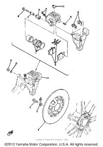 XS850G Задний суппорт