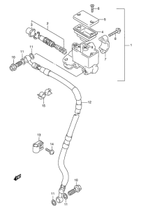DR350 Передний тормозной цилиндр