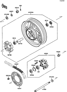 KR250 Задняя ступица колеса