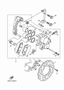XC125R Передний суппорт