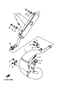 WR250Z Выхлопная система