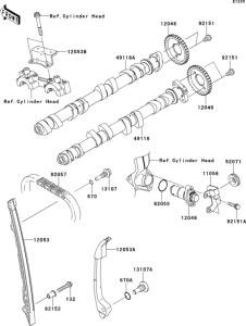 ZX1000 Распред вал