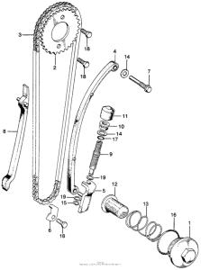 SL125 Cam chain tensioner + oil filter screen