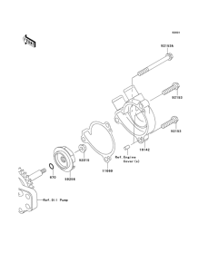 KLX300R Водяная помпа