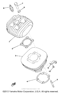 TY175C Cylinder head - cylinder