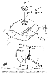 YSR50W Топливный бак