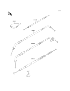 EJ650 Тросы управления