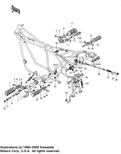 KZ900 Footrests / stands / brake pedal