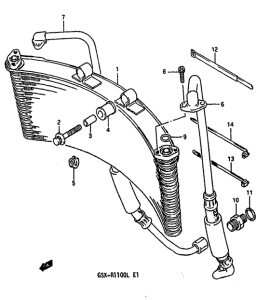 GSX-R1100 Масляный радиатор