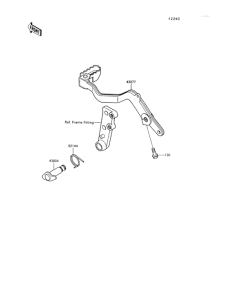 KL650 Педаль тормоза