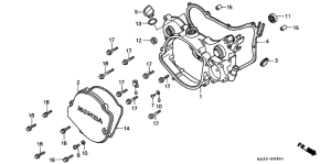 CR125R Крышка картера правая