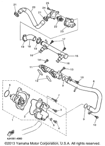 YZF600RHC Водяной насос