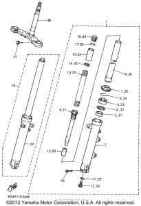 XJ600SGC Передняя вилка