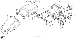 XL600V Задний бампер