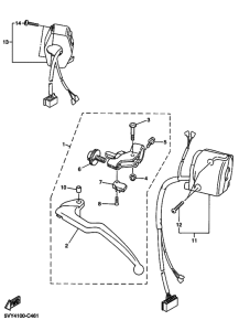 YZF-R1S Interruptor  manillar&palanc