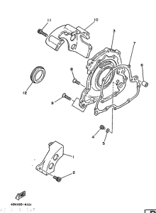 TZ250S/TZ250 Крышка картера двигателя