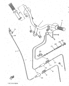 CW50 Steering handle. cable