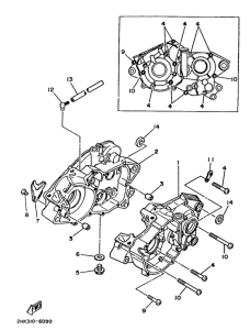 RD125LC Картер двигателя