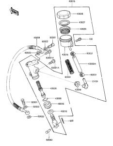 KZ750 Задний тормозной цилиндр