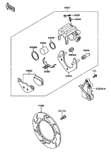 KL650 Передний суппорт