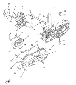 YA50R Картер двигателя