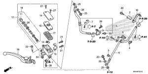 NC700X (DCT) Главный тормозной цилиндр перед.