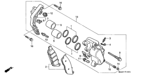 VT1100C2 Передний суппорт