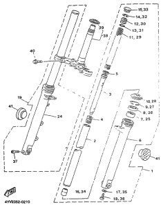 TZR50 Передняя вилка