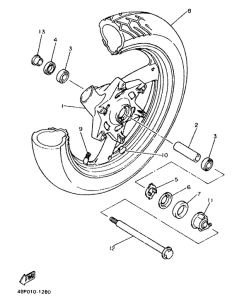 XJ600S Переднее колесо