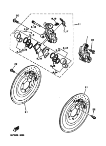 TZ250 Передний суппорт