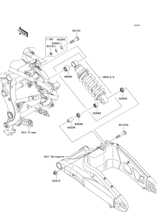 KLE650 Подвеска  /  амортизатор