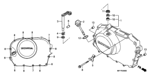 XL700V (ABS) Крышка картера правая