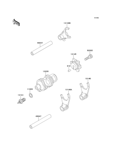  Change drum / shift fork