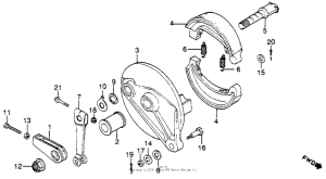 CB450S Задний тормоз