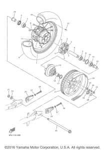 XVS950C Переднее колесо