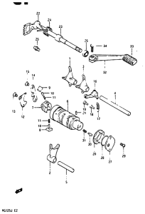 RG125 Переключение передач