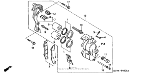 XR400R Передний суппорт