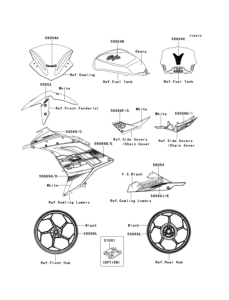 EX250 (ABS) Наклейки