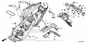 CB500F (ABS) Задний бампер