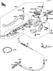 VN1500 Цилиндр сцепления