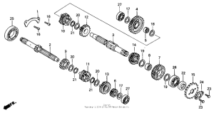 NX125 Transmission 89-90