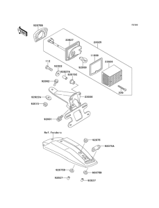 KE100 Taillight unit ass`y