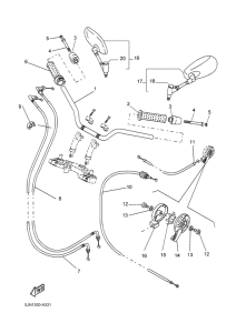 BT1100 Steering handle & cable