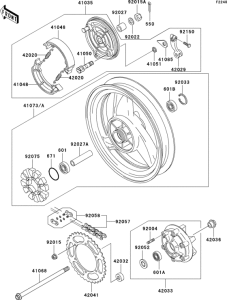 ER500 Задняя ступица колеса