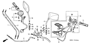 CB600F Handle lever / switch /  cable