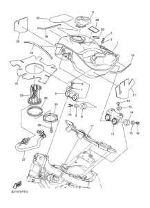 WR250X Топливный бак