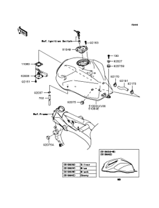 ZR750 Топливный бак