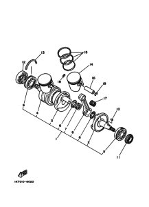 TDR250 TDR250A Коленчатый вал и Поршень
