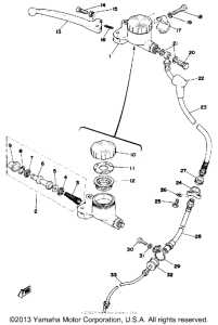 RD200C Master cylinder brake hose