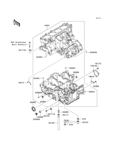 ZX1400 Картер двигателя